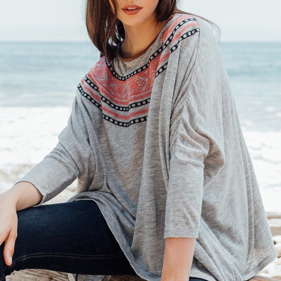 Urban Outfitters Tops - THML | Oversized Lightweight Gray Batwing …